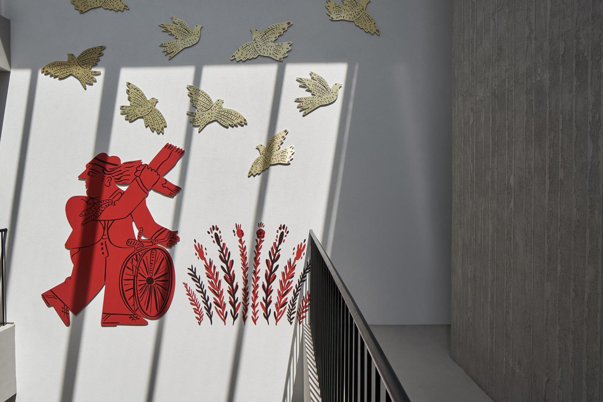 雅典 The Newel Psychiko酒店 外观 照片 The interior of the staircase
